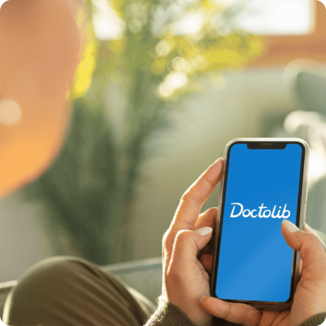 Person using Doctolib app